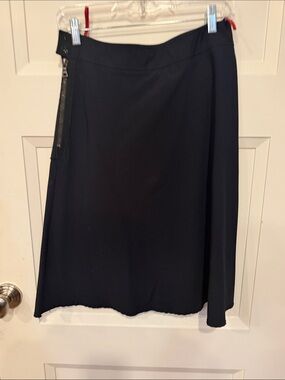 Prada Black Midi A-Line Skirt